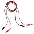 2PCS Multimeter Test Cable 4mm Banana Plug To Alligator Clip Test Lead Copper 1 M Crocodile Clip Multimeter Test Cable Red & Black Multimeter.