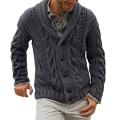 Winter Autumn Men Solid Color Knitted Sweater Buttons Cardigan Warm Jacket Coat. 