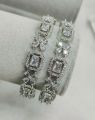 Luxurious Rhodium Plated High Grade Authentic American Diamond Cut Bangles For Women - Bangles For Her. 