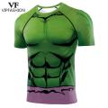 VIP FASHION Man Muscle T-shirts Superhero Shirt Compression Top Tee Party Male Cosplay Tshirt Exercise Clothing for Gym.