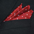 Dotted polyester men's suit pocket square banquet wedding handkerchief. 