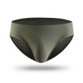 Men's ice silk panties ultra-thin silky breathable translucent mid waist briefs. 