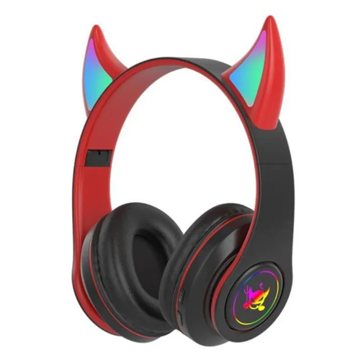 Devil%20Ear%20Bluetooth%20Headphones%20With%20Microphone%20Stereo%20Music%20RGB%20Flashing%20For%20Cell%20Phones%20Pc%20Gamer%20Gaming%20Headset%20Kids%20Boys%20Gift%20-%20Image%204