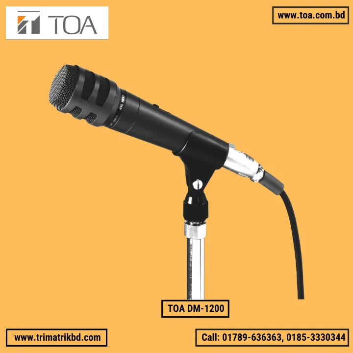 TOA%20DM-1200%20Handheld%20Wired%20Dynamic%20Microphone%20for%20PA%20System%20Black%20-%20Image%205