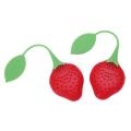 2pcs Silicone Tea Infuser Ball Pass Filter Tea Infuser Strainer Spoon Strawberry Variety.