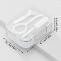 2Layers Orthodontic Retainer Braces Storage Box Teeth Soaking Denture Cleaning.