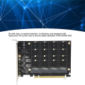 4 Port M.2 NVMe SSD To PCIE X16M Key Hard Drive Converter Reader. 