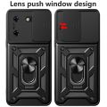 KEYSION Shockproof Case for Tecon Pova 5 Camon 20 Pro 5G Slide Camera Lens Protection Ring Phone Back Cover for Infinix Hot 30 i. 