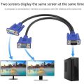 VGA Y Monitor Splitter Cable -White and Blue.
