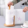 Wooden Kitchen Standing Tissue Paper Towel Roll Rack Holder Holders Toilet Roll Stand Weighted Base.