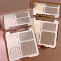 Four-color Highlighter Contour Palette Illuminator Makeup 3D Bronzer Matte Contour Powder Rose Blush Highgloss Palette Cosmetics. 
