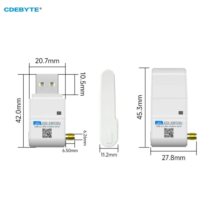LoRa%20Module%20230MHz%20USB%20Interface%20CDEBYTE%20E22-230T22U%2022dBm%20Long%20distance%205KM%20DIP%20Wireless%20Module%20With%20Antenna%20RSSI%20LBT%20-%20Image%202
