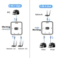 Group Vertical 2 Port Rj45 Cat6 Lan Hub Network Switch Box Selector 2 In 1 Out 1 In 2 Out Ethernet Cable Splitter Connector For Laptop. 