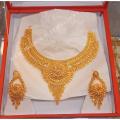 Gold Plated Exclusive & Uncommon Design Jewellery Set For Women. 