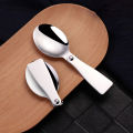【Hot ticket】 Portable Foldable Spoon Silver Stainless Steel Picnic Camping Folding Spoon For Outdoor Hiking Travel Tableware Kitchen Supplies. 