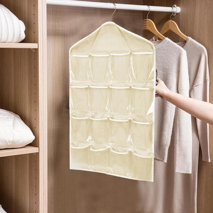 16%20Pockets%20Clear%20Hanging%20Bag%20Socks%20Tie%20Bra%20Underwear%20Rack%20Hanger%20Storage%20Organizer%20Foldable%20Wardrobe%20Wall%20Door%20Back%20Hanging%20Bags%20-%20Image%204