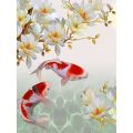 Individual 2 set DIY 5D Full Diamond Painting Kit Diamond Art Kits Paint Diamonds Embroidery-Koi Fish & Water Koi. 