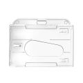 Hard Plastic ID Access Card Cover Credit Card Case Badge Holder Double Side Ertical Transparent 2-3 ID Card Holder Card Cover.