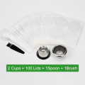 2X Reusable Coffee Pods Refillable Coffee Capsules Reusable Pods with Lids Fit for Coffee Machine.