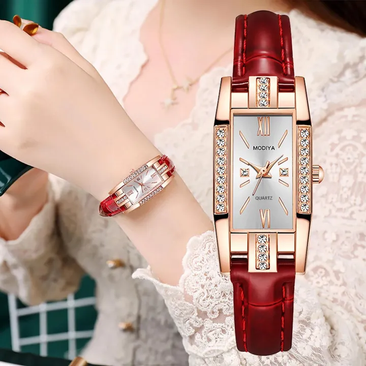 Womens%20Watches%20Fashion%20Square%20Ladies%20Quartz%20Watch%20Bracelet%20Set%20Green%20Dial%20Simple%20Leather%20Women%20Watches%20-%20Image%207