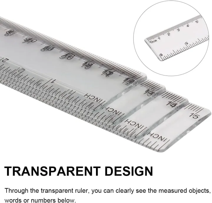 2pcs%20Clear%20Transparent%20Straight%20Shatter%20Resistant%20Ruler,%20Measuring%20Tool%20for%20Students%20&%20Office%206%20inch(15cm)%20-%20Image%202