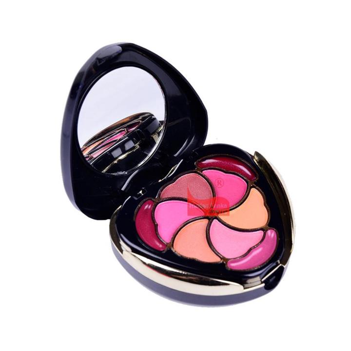 Romantic Flower Small Love Shape Eye Shadow and Face Power . Small Size Complete Make-Up Box3367