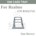 Realme C55 RMX3710 Sim Tray Micro SD Card Slot with Sim Ejector Pin Replacement Part.