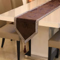 New Chinese simple tablecloth modern table black flag runner European velvet bed runner pure color table cloth. 