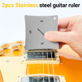 2pcs Guitar Fingerboard Fretboard Saddle Nut Radius Gauge Measuring Stainless Steel Tool. 