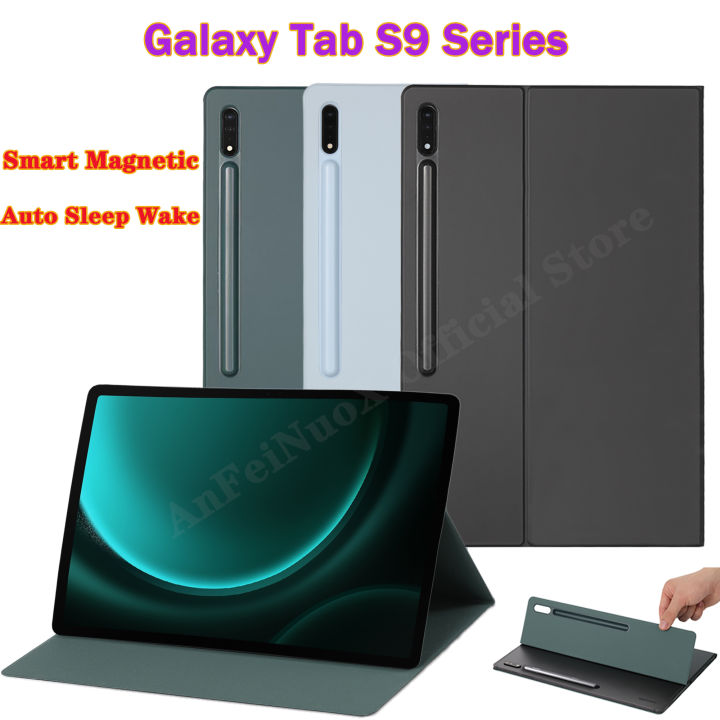 Case For Samsung Galaxy Tab S9 FE Plus Magnetic Stand Cover For Tab S9 FE+ With Pencil Holder For Tab S9 Ultra Auto Sleep Wake