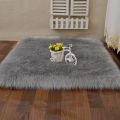 DECORATIVE HOUSE Long Hair Plush Carpet Square Fluffy Sofa Cushion Rugs Decorative Carpets Imitation Wool Pad Bedroom. 