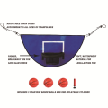 PVC Basketball Rack with Mini Basketball Easy to Install Basketball Hoop Trampoline for Breakaway Safe Dunking. 