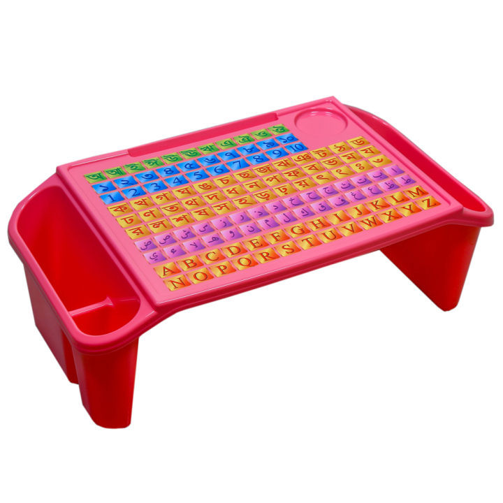 22"%20Children's%20Study%20Table%20Baby%20Snack%20Table%20Storage%20Box,%20Writing%20Plastic%20bay%20Table%20Arabic%20with%20Alphabet%20pink%20-%20Image%202