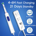 Smart Rotating Electric Toothbrush, Round Head Rechargeable Rotation Electric Toothbrushes Compatible with Oral B Brush Heads.