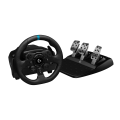 Logitech G923 Racing Wheel and Pedals, TRUEFORCE Feedback, Responsive Driving Design, Dual Clutch Launch Control, Genuine Leather Steering Wheel Cover, for PS5, PS4, PC, Mac - Black. 