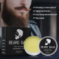 60g Beard Balm For Men Facial Hair Beard Growth Wax Thicking Moisturizing Nourishing Professional Mustache Cream Beard Care. 