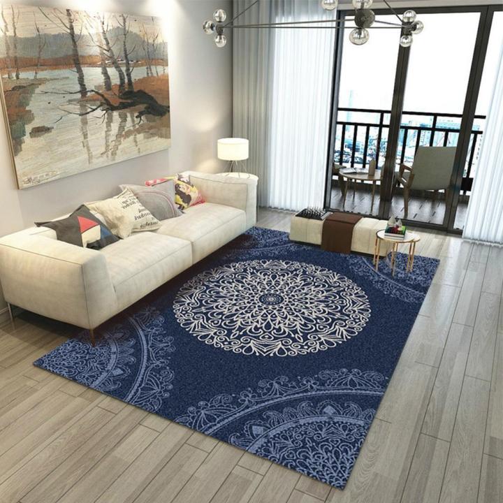 Chinese Style Printing Carpet for Living Room Anti-Slip Soft Kids Bedroom Floor Mat