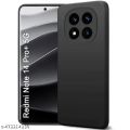 Xiaomi Redmi Note 14 Pro Plus Silicone Matte Flexible Soft Phone Case - Black - Phone Back Cover.