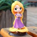 Disney Princess Figure Rapunzel Princess 14cm PVC Q Posket Tangled Rapunzel Doll Cake Wedding Decoration Children Toys Gifts. 