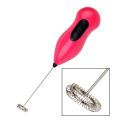 Stainless steel hand coffee mixer Drink frother with foamy coffee, milk, juice Runs on 2 AA size batteries. 