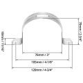 ZOROOM 3Inch Rigid Pipe Strap Clamp,20 Pack Strap-U Bracket Tube Clip,Heavy Duty Stainless Steel Fastener Holder Two Hole Strap. 