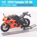 WELLY 1:12 2020 YAMAHA YZF-R6 Die-Cast Vehicles Motorcycle Toys for Gift Collection. 