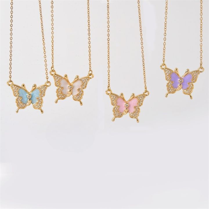 18k%20Gold%20Semicolon%20Butterfly%20Necklace%20for%20Women%20Fashion%20Accessories%20Jewelry%20Hypoallergenic%20-%20Image%203