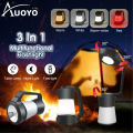 Auoyo 3 In1 Multi-function Camping Light Emergency Flashlight Table Desk Lamp Night Light Torch Light Handheld Searchlight LED Outdoor Lighting Camping Portable Lamp for Outdoor Tent Night Fishing.