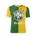 T Shirt for Men Tops Brazilian Soccerly Nation T-shirts Jersey Short Sleeve Crew Neck Men's Tee Boy Soccer Football Fans Gifts. 