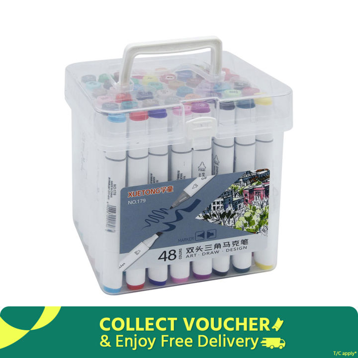 Instant Dry Dual Tip Alco Art Markers 12/24/36/48/60