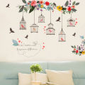 Removable Flower Bird Birdcage Wall Art Sticker Decal Living Room Home DIY Decor - Wall Sticker. 