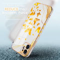 TA for Redmi Note 13 Pro Plus Note 13 Pro Note 13 5G Back Cover with Hand Strap INS Style Golden Butterfly Luxury 6D Plating Case Side Pattern Soft Silicone Square Phone Cover. 