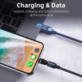 540 Rotate Magnetic Cable Fast Charging Phone Charger Type-C USB C Cable For Huawei P Smart 2021 Honor 10X 9X Lite 30 20 10 9 8. 