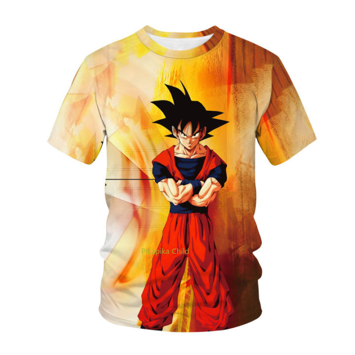 2023 new anime Dragon Ball Sun Wukong 3D printing T-shirt summer fashion casual T-shirt boys and girls unisex children's T-shirt